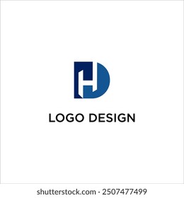 design logo HD or DH vector template  with masculine concept