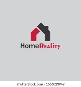 design logo Home Reality vector