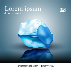 Design logo. Ice cube. 3d.