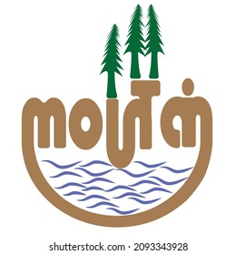 diseño del logotipo y del icono sobre la montaña con algún diseño conceptual 