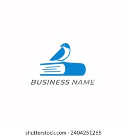 design logo icon creative bird and book