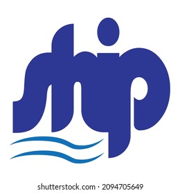 logotipo de diseño e icono de una nave con varios conceptos