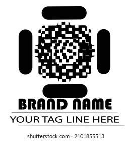 design of a logo and icon with some various styles design concept