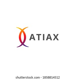 Design logo icon template with letter X. Vector illustration.