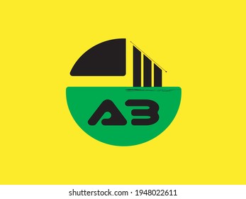 Diseñar la plantilla de icono del logotipo con la letra AB. Ilustración vectorial.