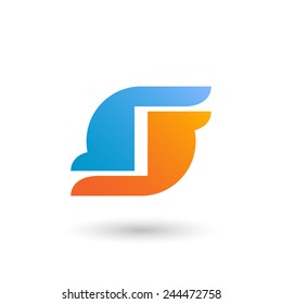 Design logo icon template with letter I. Vector Illustration.