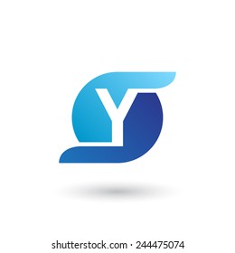 Design logo icon template with letter Y. Vector illustration.