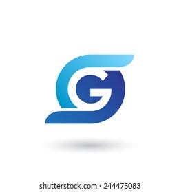 Design logo icon template with letter G. Vector illustration.