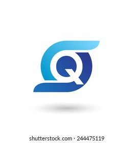 Design logo icon template with letter Q. Vector illustration.