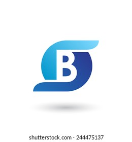Design Logo Icon Template With Letter B. Vector Illustration.