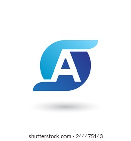 Design logo icon template with letter A. Vector illustration.