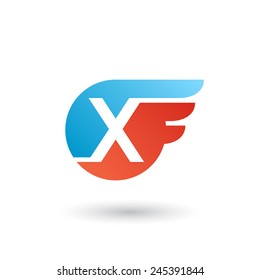 Design logo icon template with letter X. Vector illustration.