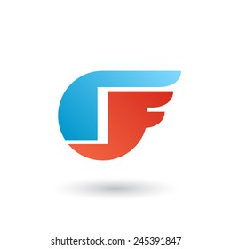 Design logo icon template with letter I. Vector illustration.