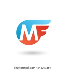 Design logo icon template with letter M. Vector illustration.