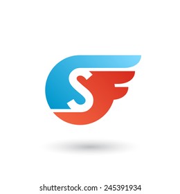 Design logo icon template with letter S. Vector illustration.