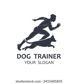 design logo ideas training dogs vector template. logo  suitable for dog trainer company, dog shop, dog food store