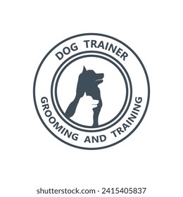 design logo ideas training dogs vector template. logo  suitable for dog trainer company, dog shop, dog food store