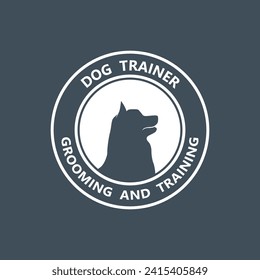 design logo ideas training dogs vector template. logo  suitable for dog trainer company, dog shop, dog food store