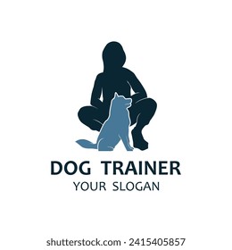 design logo ideas training dogs vector template. logo  suitable for dog trainer company, dog shop, dog food store