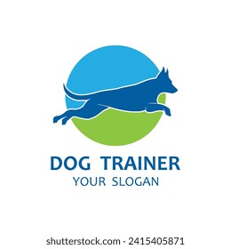 design logo ideas training dogs vector template. logo  suitable for dog trainer company, dog shop, dog food store