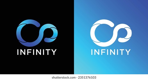 Diseñar el logotipo infinito único. Vector Premium