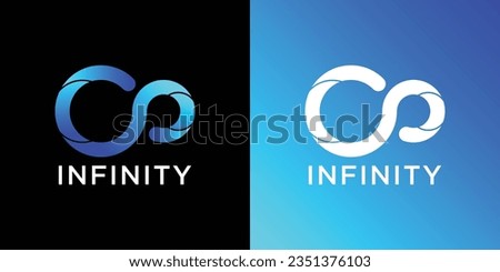 Design logo infinity unique. Premium Vector