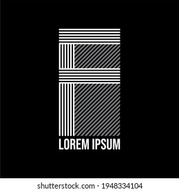 Design logo with initial letter F, Logo with line elements, modern and elegant logo