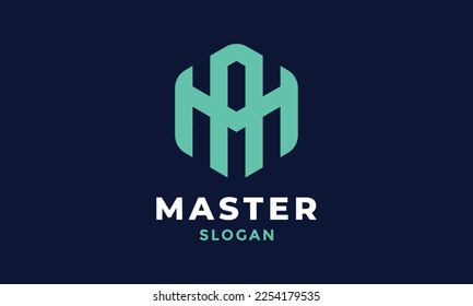 Design logo initials MA minimalism for business and industrial