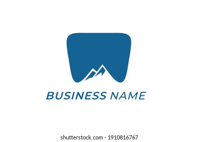 design logo inspiration dentist and mountain