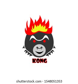 design logo kong fire concept