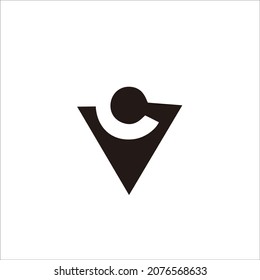 design logo letter "CV" for your name, brand and company identity