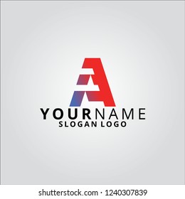 design logo letter A and E
