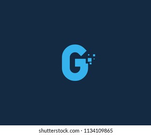 Design Logo Letter G Pixel