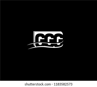Design Logo Letter GGG Minimalism Monogram Square Icon Vector