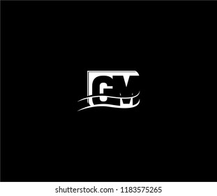 Design Logo Letter GM Minimalism Monogram Square Icon Vector