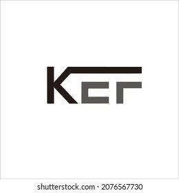 design logo letter "KEF" for your name, brand and company identity