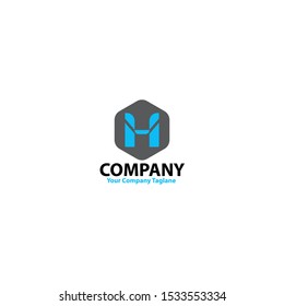 Design logo letter M and H