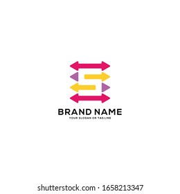 plantilla vectorial de flecha del logotipo de diseño
