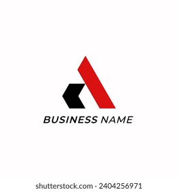 design logo letter A and triangle