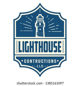 Design Logo Lighthouse Construction Company