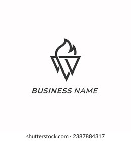 design logo line ice and fire