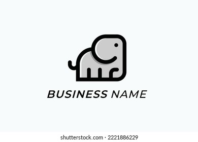 design logo line simple elephant