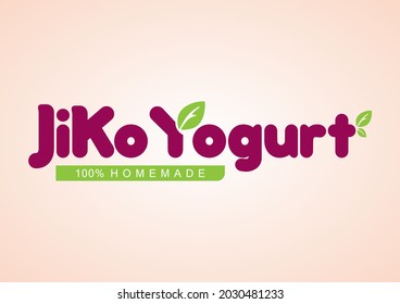 Design Logo Milk Yogurt Vector