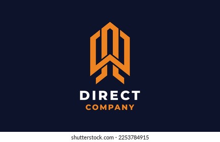 Design logo minimalism arrow for business