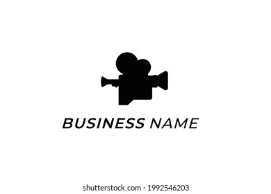 design logo modern silhouette camera production