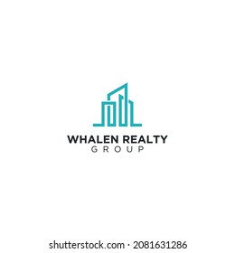 Design Logo With Modern Whalen Realty Group