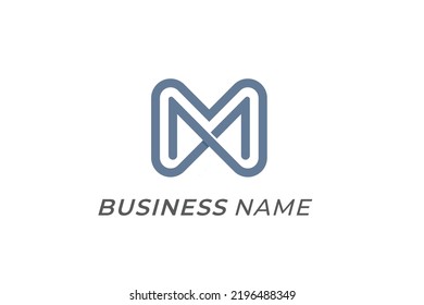 design logo monogram letter double M