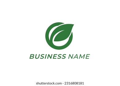 Design-Logo-Natur und Blattkreis