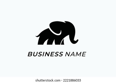 diseño logotipo espacio negativo elefante
