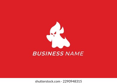 design logo negative space ghost